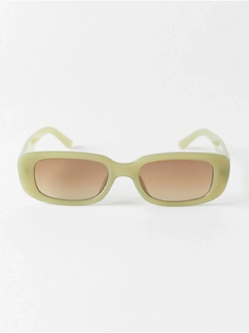 Urban Outfitters Sausalito Rectangle Sunglasses in Olive Green One Size